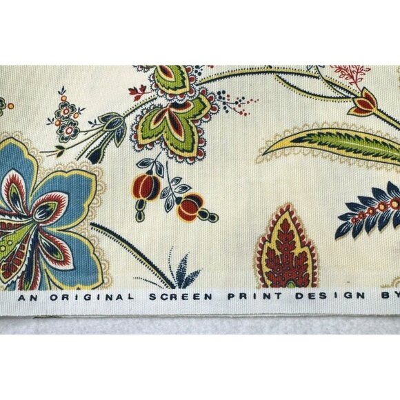 Richloom Imperial Floral Screen Print Fabric Multicolor Cotton Blend 2.5 yards - Picture 2 of 4